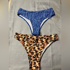 2 LARGE HIGH WAISTED SHEIN BIKINI BOTTOMS